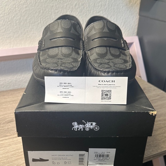 Coach Black Monogram Loafers - Picture 1 of 5